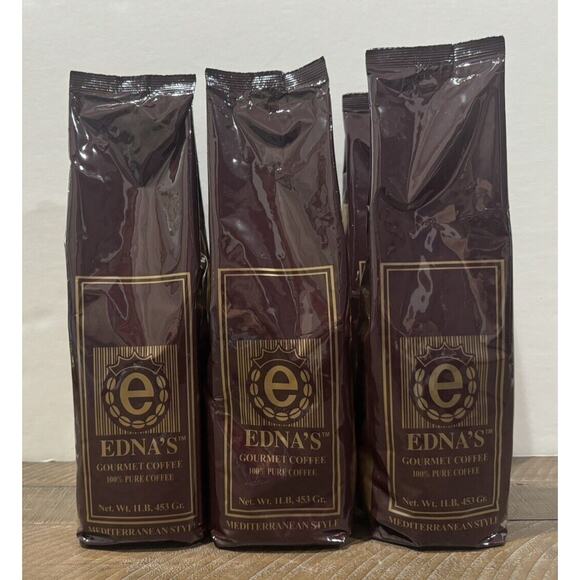 Edna's Regular Turkish Armenian Mediterranean Style Coffee - 1 LB 16oz - 6 Bags - Picture 2 of 6